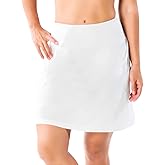 Yogipace Women's UV Protection 17" Long Active Skort, Tennis Running Golf Skirt with Built-in Shorts