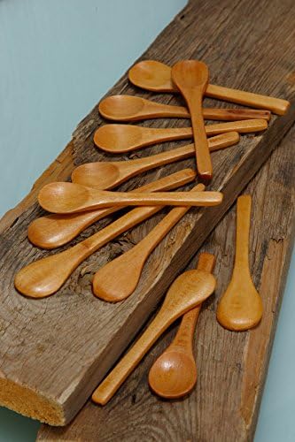 12 Mini Wood Spoons 3.5in. 12 Spoonseach 3.5in. Long x 7/8in. Wide