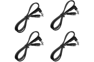 AlloverPower 4-Pack DC Male to Male Cable 5.5mm X 2.1mm Connector Plug Patch Wire Adapter Extension Cord for Strip Light, DVR CCTV Surveillance Security Camera, Audio Recording, Car, Monitor 2Ft