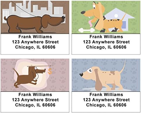 Cartoon Dachshunds Address Labels