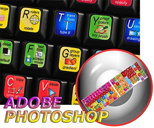 NEW ADOBE PHOTOSHOP KEYBOARD STICKER FOR DESKTOP, LAPTOP AND NOTEBOOK