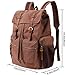 Lifewit 17 inch Canvas Backpack Laptop Unisex Vintage Leather Casual Rucksack School College Bags Travel Daypack Coffee