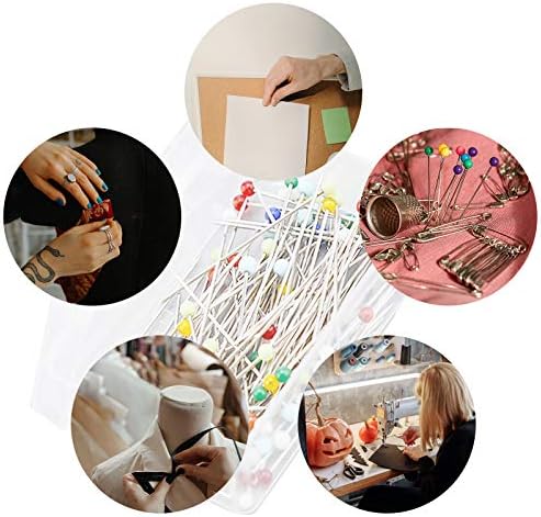 Glass head stitching pins, 1 inch dimension, $4.99.