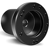 QYMOPAY Golf Cart Steering Wheel Adapter for EZGO TXT & RXV with 5-6 Holes Steering Wheel (Black Golf Cart Adapter for EZGO)