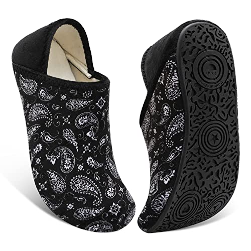 Fires Womens Mens Slippers with Rubber Sole
