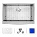 Enbol AS3322 33 Inch 16 Gauge Undermount Handmade Farmhouse Apron Front Single Bowl Stainless Steel Kitchen Sink