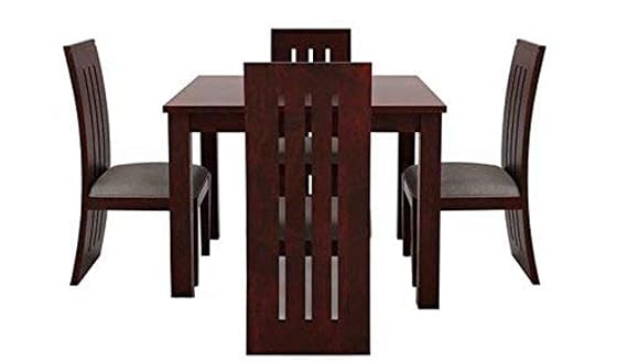 Strata Furniture Sheesham Wood Furniture Dining Table with Four Chair (Mahogany)