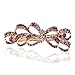 So Beauty Women's Multi Bowknot Shaped Rhinestone Hair Barrette Clip Accessary Purple