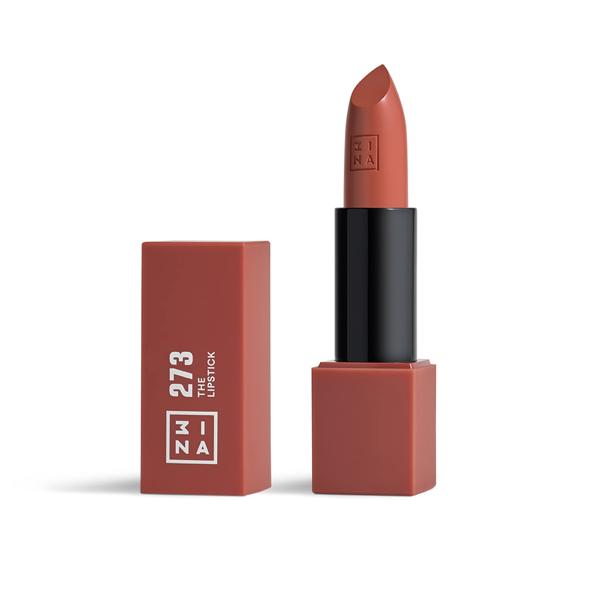 3INA MAKEUP - The Lipstick 273 - Warm Brown Lipstick with Vitamin E & Shea Butter - Long Lasting Matte Creamy Lip Colour