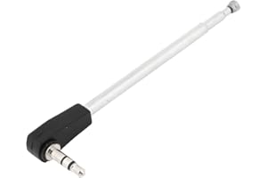uxcell 3.5mm FM Telescopic Antenna, 22.5cm Long 4 Section Portable Radio Replacement Telescoping Audio Antenna Stainless Stee