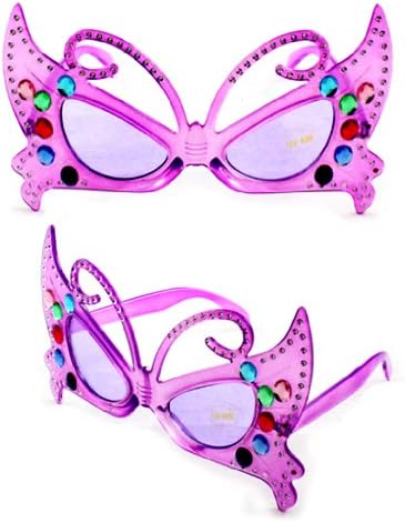 Fun and Funky 2033DDPLPL Sexy Butterfly Fashion Sunglasses Purple Frame Purple Lenses