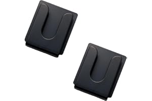 Lilaly 2 Pcs CB Mic Holder, Retractable CB Mic Holder Microphone Holder Gear Keeper CB Mic Holder Suitable for any Style of car, Black