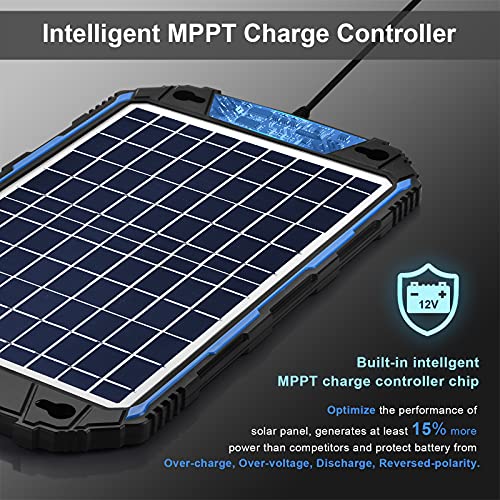 SUNER POWER Waterproof 12V Solar Battery Charger & Maintainer Pro Builtin Intelligent MPPT