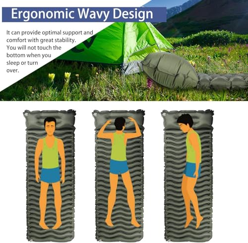 Unigear Inflatable Camping Mattress, Ultralight Air Cushion, Water Resistant Inflatable Mattress for Camping, Travel, Beach, Tent, Sleeping Bag