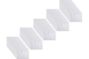 YESSART 5x7 Small Plastic Envelopes Hook Loop Closure Receipt Storage Holder 100 Pack (clear-100 Pack)