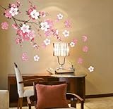 Plum Blossom Flowers Butterfly Wall Decal Home Sticker (DESIGN 1, 1)