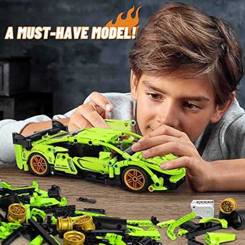 YMGN STEM Building Toys for 612 Year Old Boys, Racing Car Building