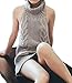 Pxmoda Women's Sleeveless Open Back Sweater Anime Cosplay Sweater (one Size, Grey)