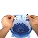 Silicone Stretch Lids (Set of 8, variety of sizes 7.9”,6.3”, 5.5”, 4.3”,3.5”, 3 x 2.6”). The perfect stretchy silicone bowl covers for your kitchen! (Light Blue)