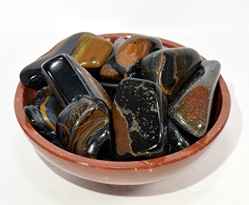 Natural Blue Tiger Eye Cabochon Pebbles Chatoyant Gemstone Mineral Cabs Polished Quartz Crystal Hawk's Eye Tumbled Stone from Africa - 5 PCS