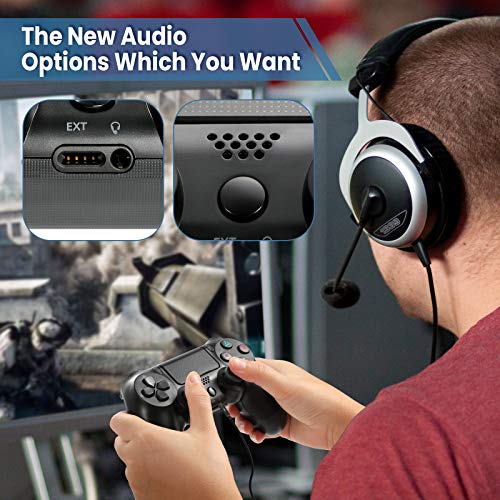 Medvoe Wireless Game Controller for PS4, Built-in 1000mAh Battery/Speaker/Gyro/Motor Joystick Remote Gamepad for Playstation 4/Slim/Pro Console - Jet Black