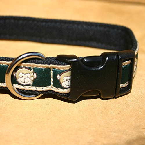3/4" Emerald Monkeys Small Collar Small Hemp Collar