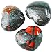 Rockcloud Healing Crystal Africa Bloodstone Heart Love Carved Palm Worry Stone Chakra Reiki Balancing(Pack of 2)