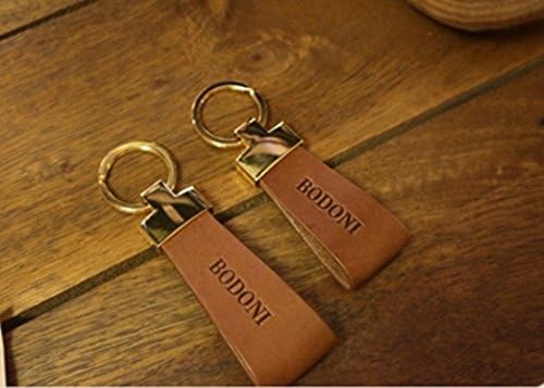 Bodoni initial engraving keyholder keyring