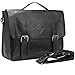 Zebella Vintage Pu Leather Briefcase Shoulder Business Laptop Messenger Bags Tote for Men - Black