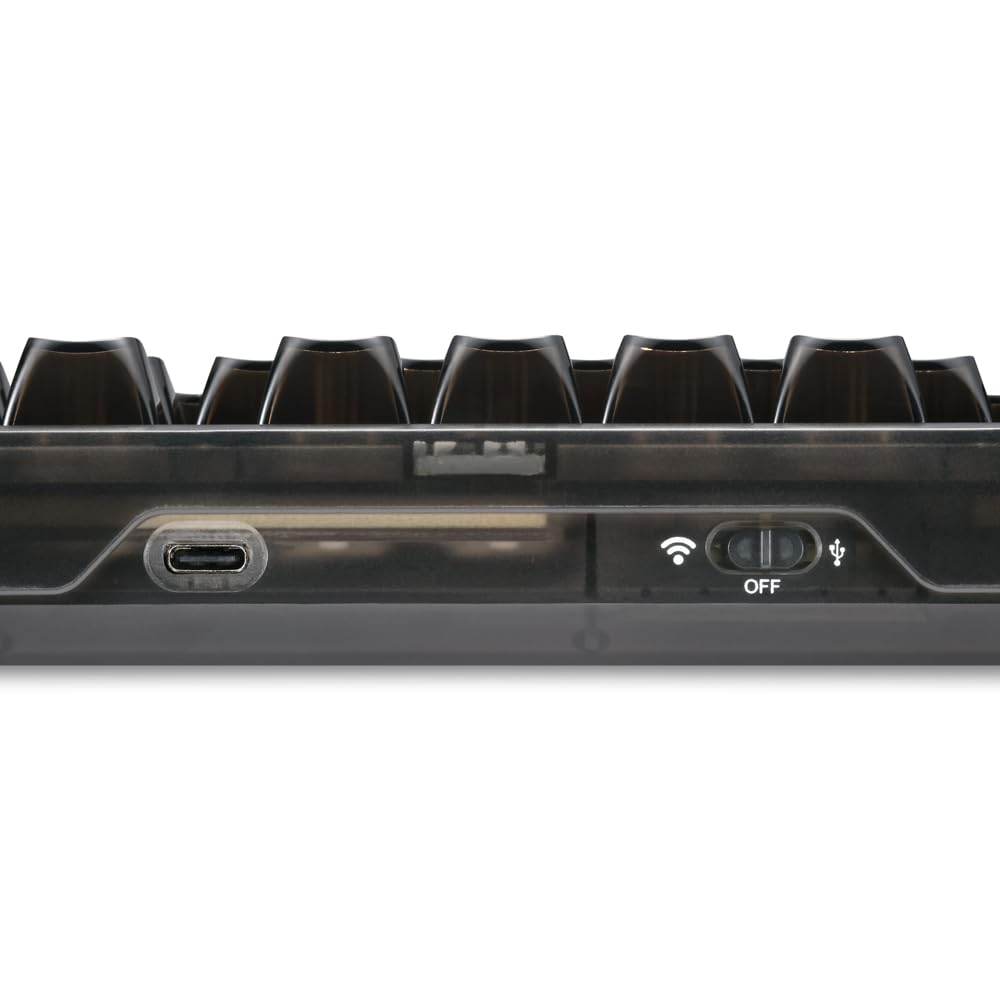 Sharkoon Crystal Shark RGB Gaming Tastatur, Kabellos und Kabelgebunden, Schwarz 2