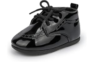 Sonsage Baby Boys Girls Oxford Shoes High Top Classic Sneakers First Walking Flat Brogue Wedding Lazy Loafers