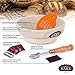 Proofing Basket Baking Kit for Professional and Beginner Bakers – Natural Wooden Bread Basket and Bread Baking Supplies Set with Silicone Bench Scraper, Bread Lame, and Cloth Liner by A Piece of Bake