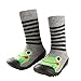 Infant Baby Cartoon Patterned Soft Rubber Bottom Anti-Slip Floor Socks Boots Frog 24-30M