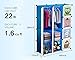 MAGINELS Portable Kid Organizers and Storage Organizer Clothes Wardrobe Cube Closet Bedroom Armoire Children Dresser Hanging Rack Forest Animal Blue 8 Cube & 2 Rod