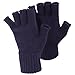 FLOSO® Ladies/Womens Winter Fingerless Gloves (One Size) (Black)