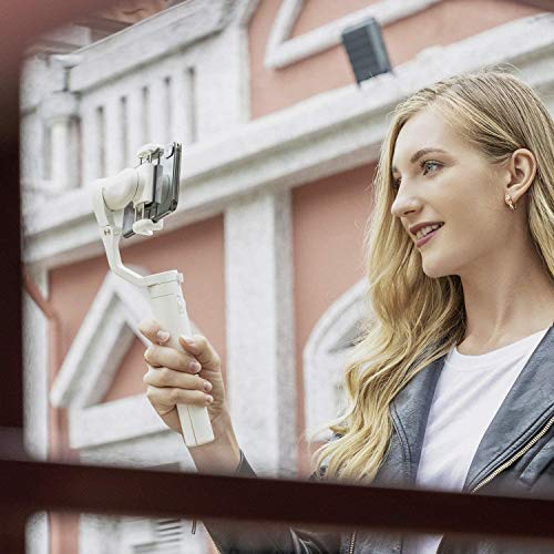 hohem Gimbal Stabilizer for Smartphones, 3 Axis Phone Gimbal with iSteady 3.0 & Face Tracking 3.0 Handheld Portable Gimbal Stabilizer for iPhone & Android, White (iSteady X)