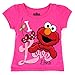 Sesame Street Elmo Girls Short Sleeve Tee (3T, Pink I Love Elmo)