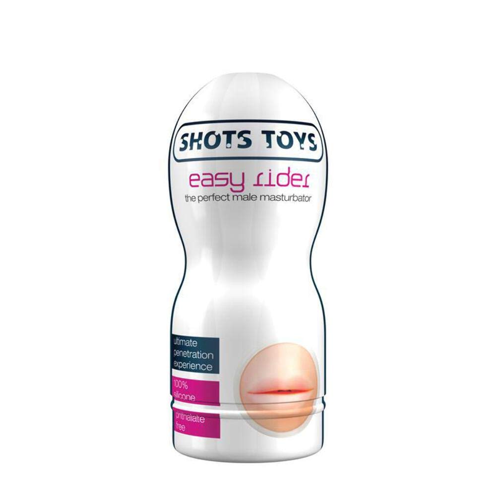 Shots Toys Skin Easy Rider Mouth Stretchy Silicone Portable Masturbator