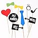 OliaDesign 31 Pcs Photo Booth Props DIY Kit for Wedding Reunions Birthdays Photobooth Dress-up Accessories and Party Favor