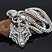 xicoh Viking Wolf Head With Thor's Hammer Mjolnir Scandinavian Bear Paw Wolf Pendant NECKLACE - Stainless Steel Chain