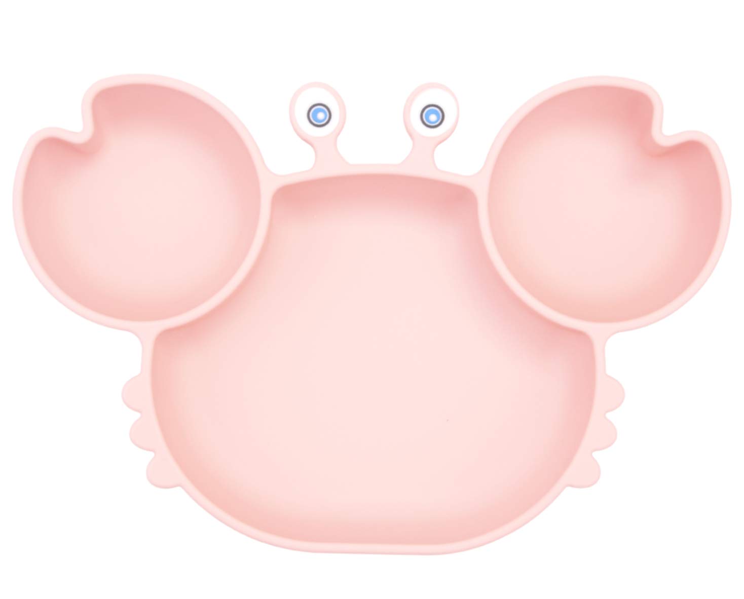 Silicone Suction Plate for Toddlers - Self Feeding Training Divided Plate Dish and Bowl for Baby Kids, Fits for Most Highchairs Trays, Microwave & Dishwasher Safe