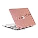 PapyHall MacBook Air 11 inch Case, Bling Bling Crystal Rubberized Coated Hard Cover Case Colored Glitter Design Plastic Hard Case for Apple Macbook Air 11 inch Model : A1370/A1465 - Rosegoold