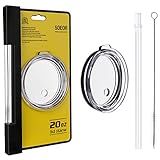 Spill Proof Lid With Straw For 20 Oz YETI Rambler,SOEOR Tumbler, Ozark Trail cup and other brands Vacuum insulation stainless steel 20 oz Tumblers