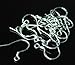 20 Sterling Silver Fish Hook Earrings Earwires w/Coil