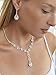 Mariell Sparkling Clear Rhinestone Necklace and Earrings Set for Proms, Bridesmaid's Gifts and Weddings