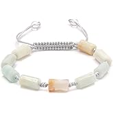 Healing Crystals Bracelet for Men - Natural Crystal Men's Energy Stone Beaded Bracelet, Handmade Gemstone Bead Bracelets Jewelry Gifts for Him