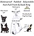 Blind Dog White Color Coded Waterproof Padded Adjustable Non Pull Front and Back Ring Alert Warning Medium Vest Dog Harness Prevents Accidents By Warning Others of Your Dog in Advance