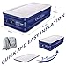 OlarHike Twin Air Mattress with Built-in Pump, Elevated Double High Airbed for Guests, Blow Upgraded Camping Beds for Adults, Flocked Top, Inflated Size: 75×40×18 inches, 18, Blue