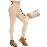 yeuG Fleece Lined Leggings for Women Thermal High Waisted Tummy Control Seamless Workout Yoga Pants