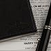 Blue leather business card holder business men Black Stainl?ess Steel Y&G leather card case with gift box CC1006 Blue